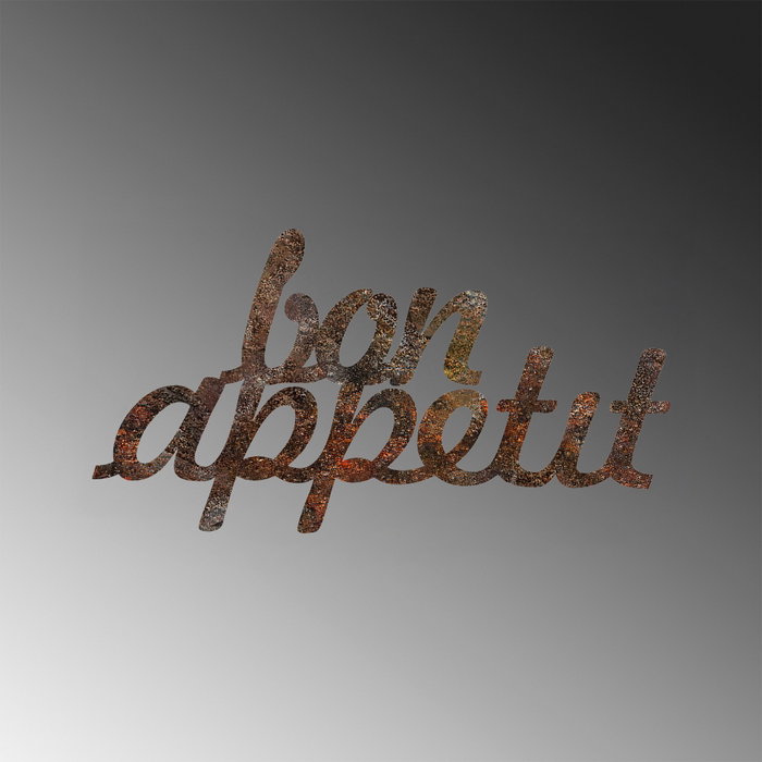 Wallity Rusty Bon Appetit Escultura de pared de metal